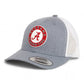 Alabama Crimson Tide 3D YP Snapback Trucker Hat- Heather Grey/ White