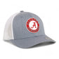 Alabama Crimson Tide 3D YP Snapback Trucker Hat- Heather Grey/ White