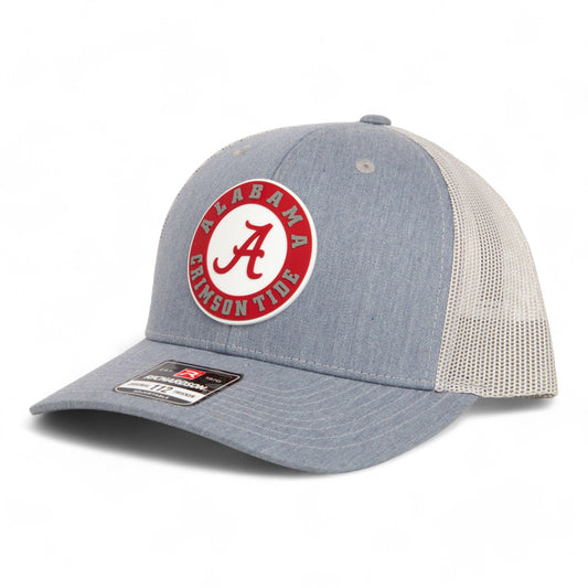 Alabama Crimson Tide 3D Snapback Trucker Hat- Heather Grey/ Light Grey