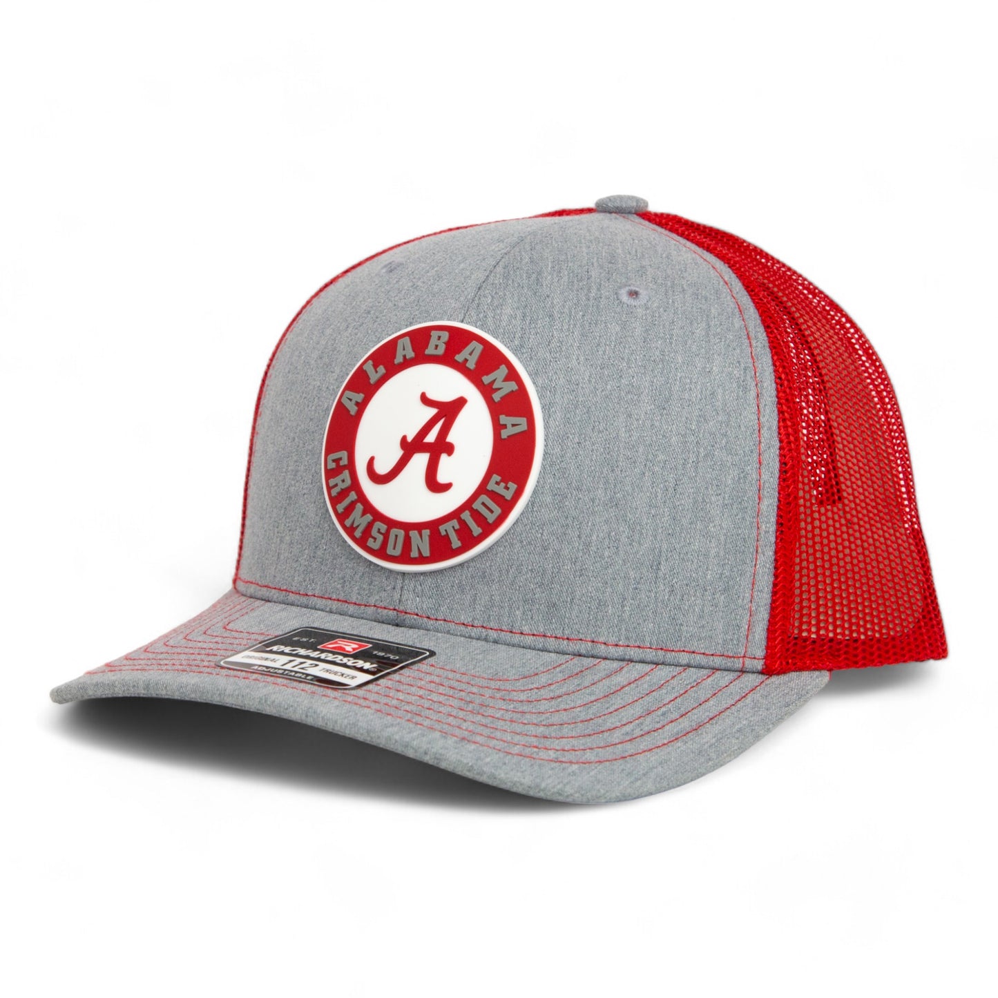 Alabama Crimson Tide 3D Snapback Trucker Hat- Heather Grey/ Red