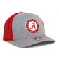 Alabama Crimson Tide 3D Snapback Trucker Hat- Heather Grey/ Red