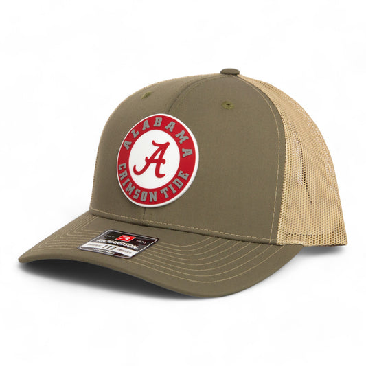 Alabama Crimson Tide 3D Snapback Trucker Hat- Loden/ Tan