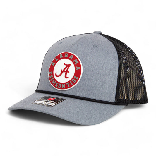 Alabama Crimson Tide 3D Snapback Trucker Rope Hat- Heather Grey/ Black