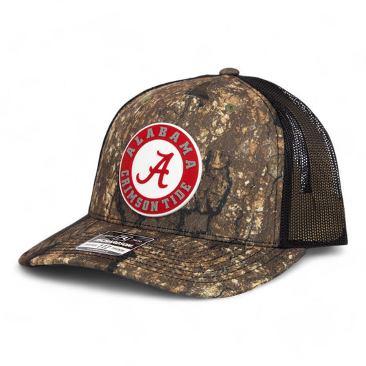 Alabama Crimson Tide 3D Snapback Trucker Hat- Realtree Timber/ Black