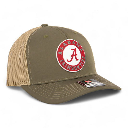 Alabama Crimson Tide 3D Snapback Trucker Hat- Loden/ Tan