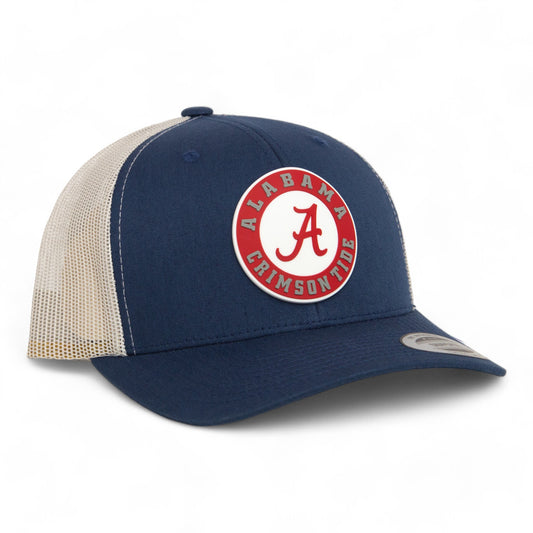 Alabama Crimson Tide 3D YP Snapback Trucker Hat- Navy/ Silver