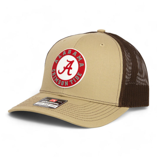 Alabama Crimson Tide 3D Snapback Trucker Hat- Tan/ Coffee