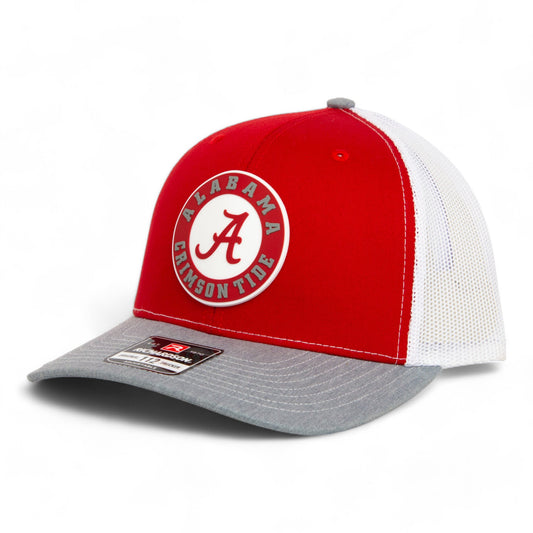 Alabama Crimson Tide 3D Snapback Trucker Hat- Red/ White/ Heather Grey