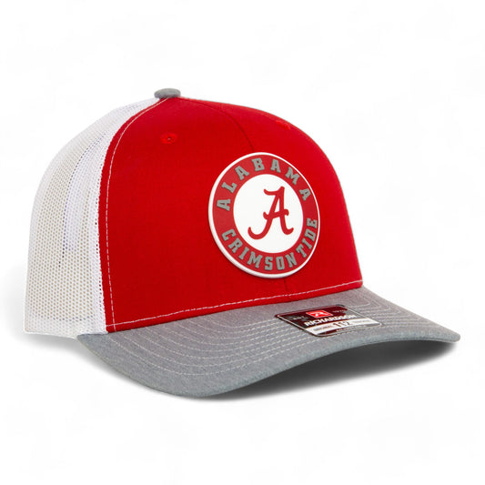 Alabama Crimson Tide 3D Snapback Trucker Hat- Red/ White/ Heather Grey