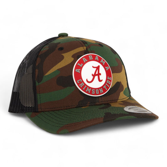 Alabama Crimson Tide 3D YP Snapback Trucker Hat- Army Camo/ Black