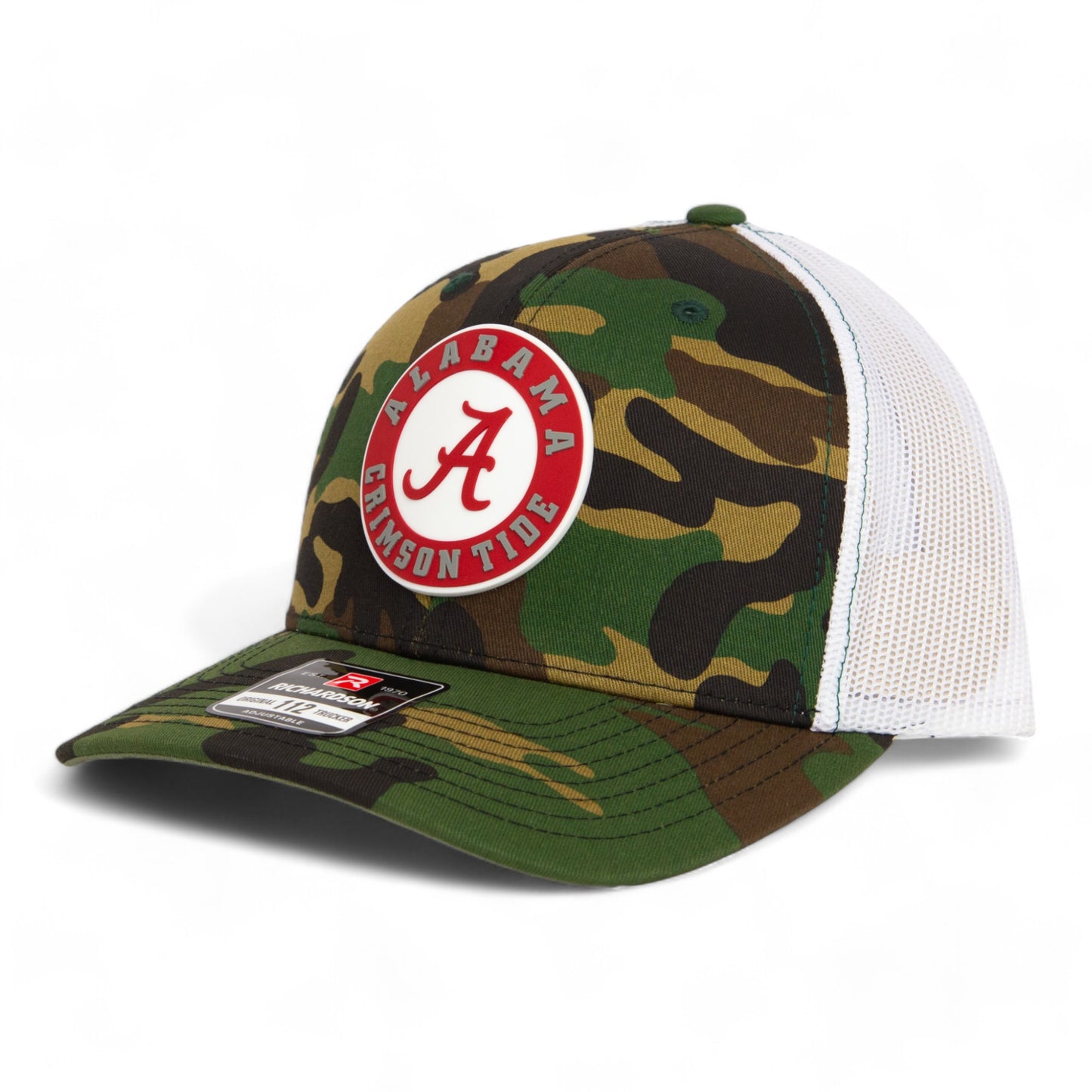 Alabama Crimson Tide 3D Snapback Trucker Hat- Army Camo/ White