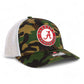 Alabama Crimson Tide 3D Snapback Trucker Hat- Army Camo/ White