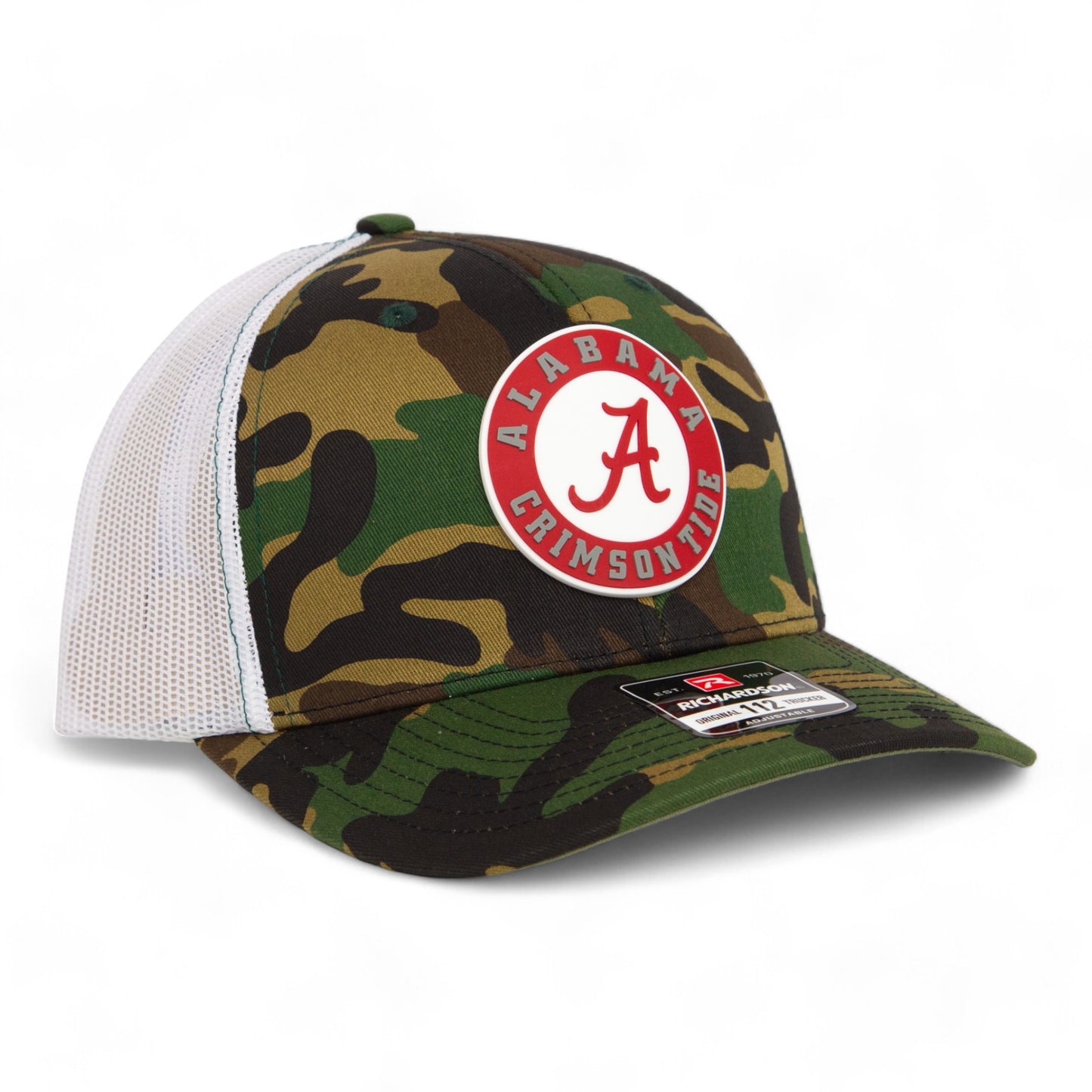 Alabama Crimson Tide 3D Snapback Trucker Hat- Army Camo/ White