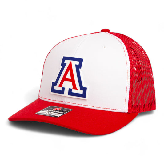 Arizona Wildcats 3D Snapback Trucker Hat- White/ Red