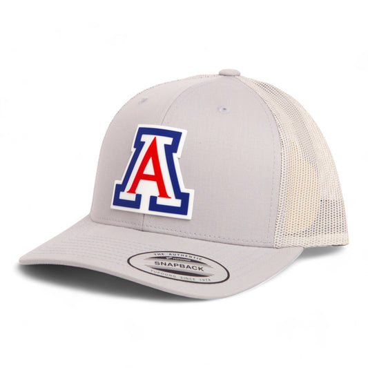 Arizona Wildcats 3D YP Snapback Trucker Hat- Silver