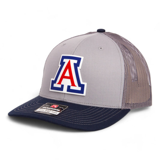 Arizona Wildcats 3D Snapback Trucker Hat- Grey/ Charcoal/ Navy