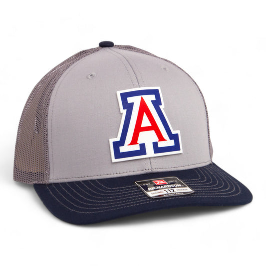 Arizona Wildcats 3D Snapback Trucker Hat- Grey/ Charcoal/ Navy