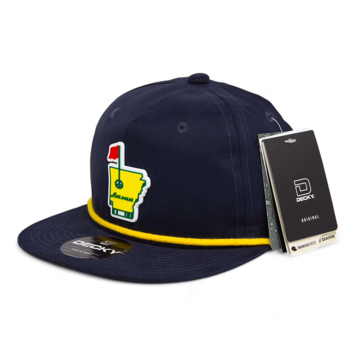 Arkansas Masters Golf 3D Classic Rope Hat- Navy/ Gold