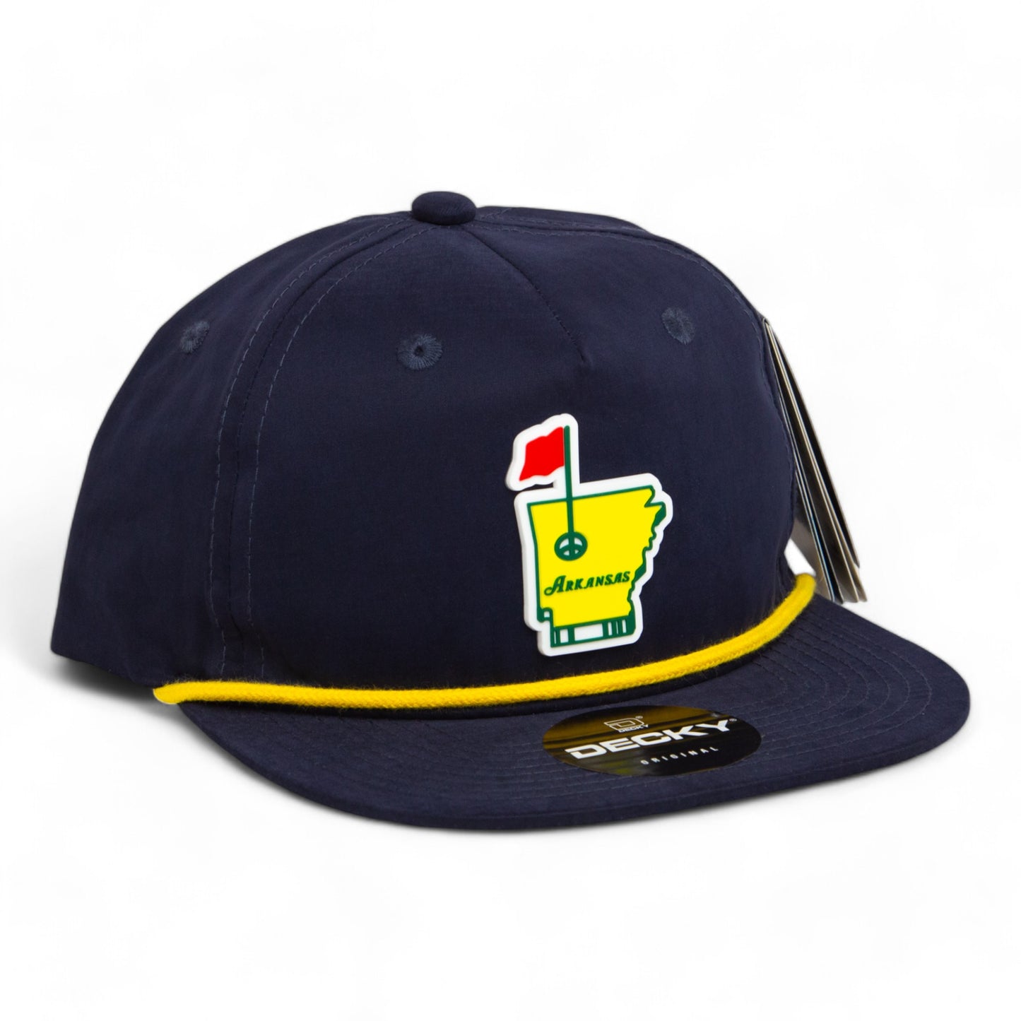 Arkansas Masters Golf 3D Classic Rope Hat- Navy/ Gold