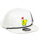 Arkansas Masters Golf 3D Perforated Rope Hat- White/ Black