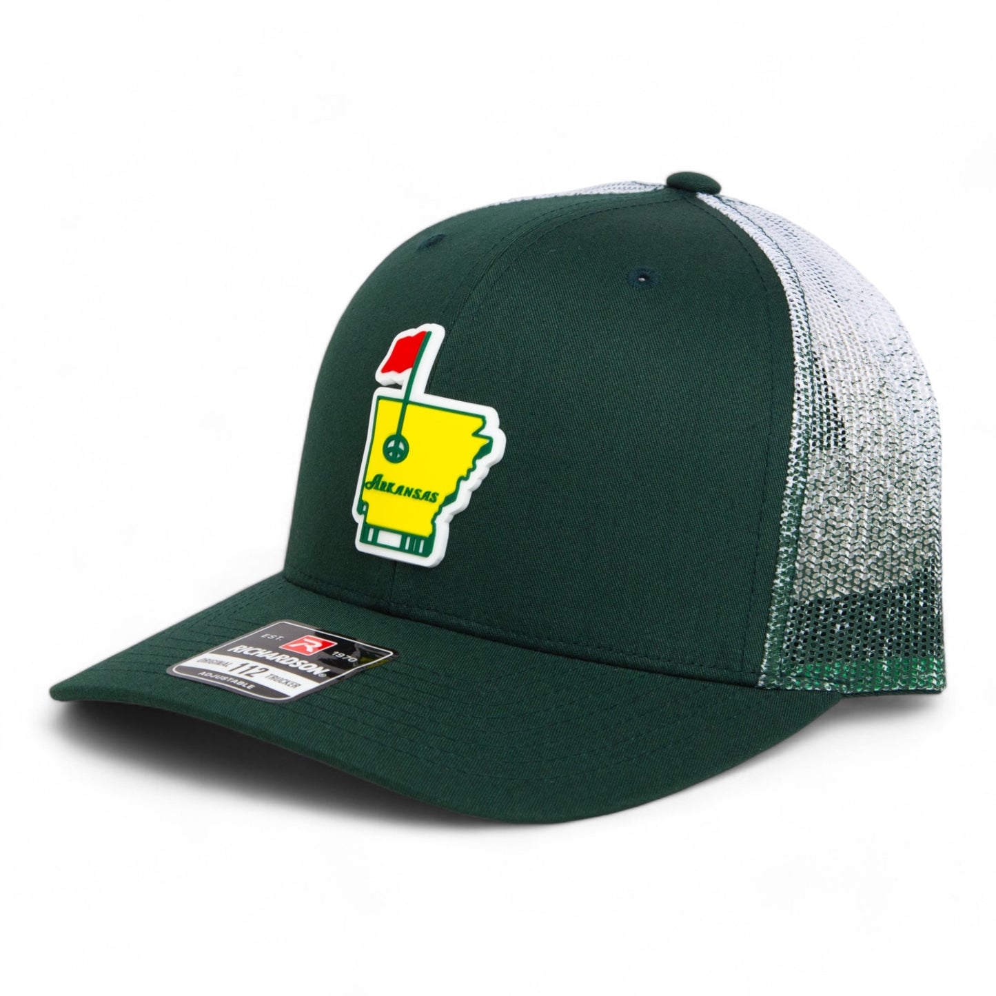 Arkansas Masters Golf 3D Snapback Trucker Hat- Dark Green Fade