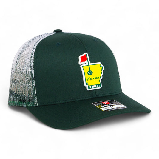 Arkansas Masters Golf 3D Snapback Trucker Hat- Dark Green Fade