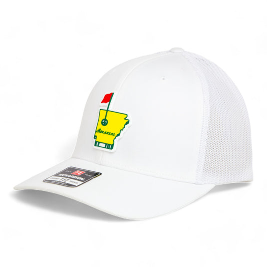 Arkansas Masters Golf 3D Snapback Trucker Hat- White