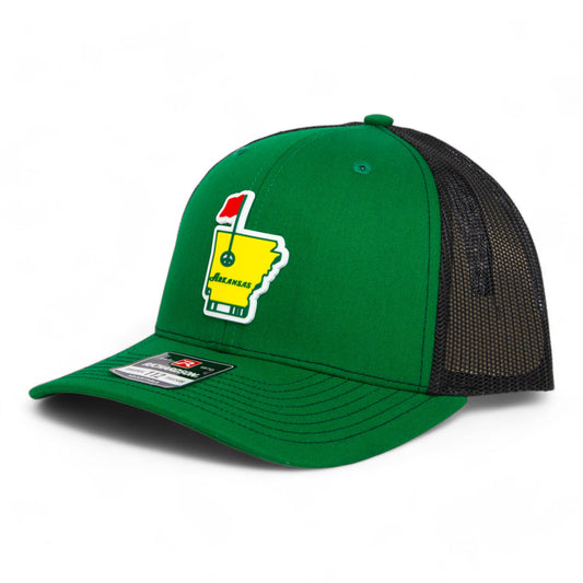 Arkansas Masters Golf 3D Snapback Trucker Hat- Kelly Green/ Black