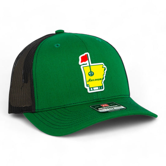 Arkansas Masters Golf 3D Snapback Trucker Hat- Kelly Green/ Black