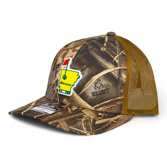 Arkansas Masters Golf 3D Snapback Trucker Hat- Realtree Max 7/ Buck