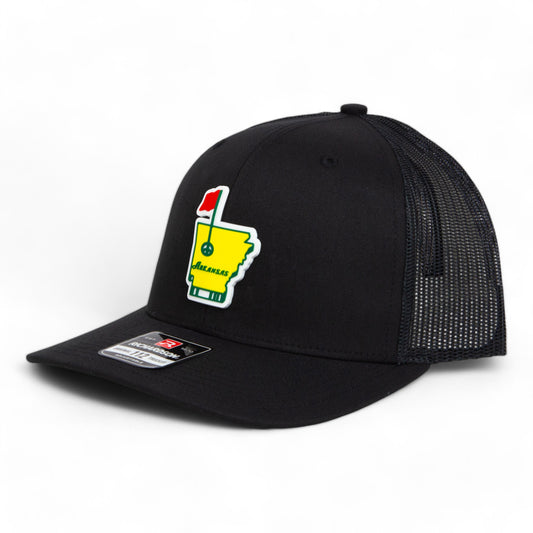 Arkansas Masters Golf 3D Snapback Trucker Hat- Black