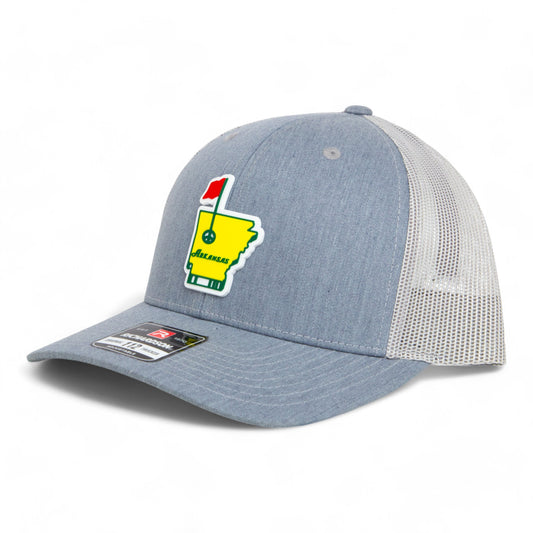 Arkansas Masters Golf 3D Snapback Trucker Hat- Heather Grey/ Light Grey