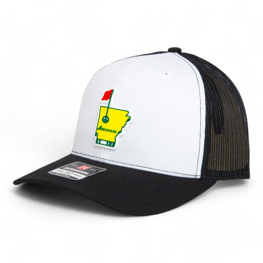 Arkansas Masters Golf 3D Snapback Trucker Hat- White/ Black