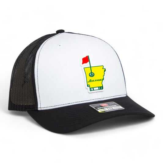 Arkansas Masters Golf 3D Snapback Trucker Hat- White/ Black