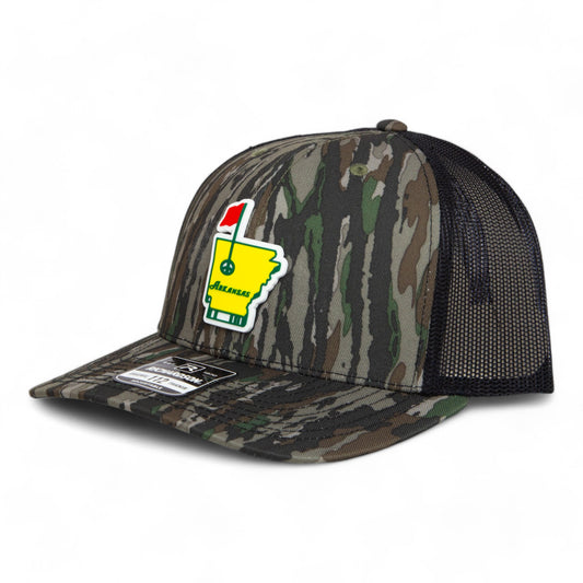 Arkansas Masters Golf 3D Snapback Trucker Hat- Realtree Original/ Black