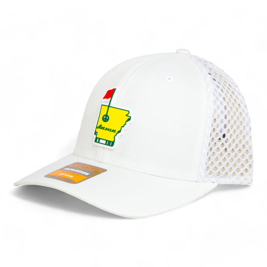 Arkansas Masters Golf 3D Snapback Tilikum Trucker Hat- White