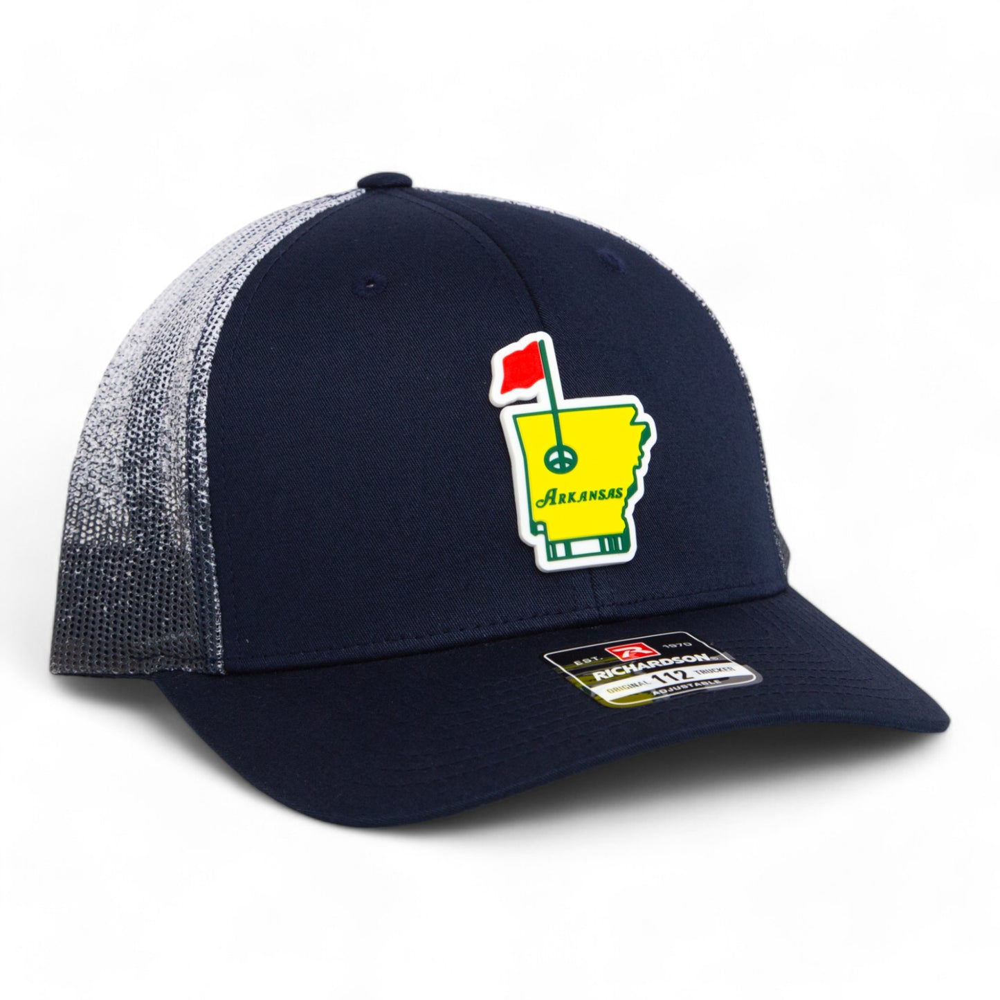 Arkansas Masters Golf 3D Snapback Trucker Hat- Navy/ Fade