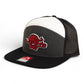Arkansas Razorbacks 1970’s Classic 3D Snapback Seven-Panel Flat Bill Trucker Hat- Charcoal/ White/ Black