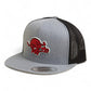 Arkansas Razorbacks 1970’s Classic 3D YP Snapback Flat Bill Trucker Hat- Heather Grey/ Black