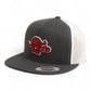 Arkansas Razorbacks 1970’s Classic 3D YP Snapback Flat Bill Trucker Hat- Charcoal/ White