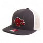 Arkansas Razorbacks 1970’s Classic 3D Wool Blend Flat Bill Hat- Heather Charcoal/ White