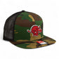 Arkansas Razorbacks 1970’s Classic 3D Wool Blend Flat Bill Hat- Army Camo/ Black