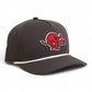 Arkansas Razorbacks 1970’s Classic 3D Five Panel Classic Rope Hat- Charcoal/ White