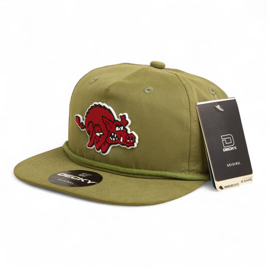 Arkansas Razorbacks 1970’s Classic 3D Classic Rope Hat- Loden