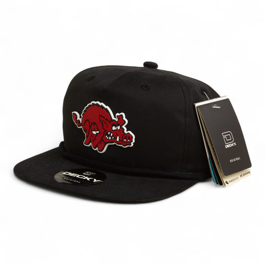 Arkansas Razorbacks 1970’s Classic 3D Classic Rope Hat- Black