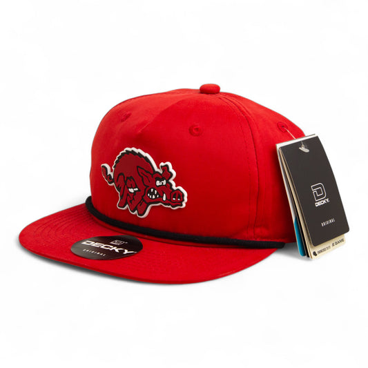Arkansas Razorbacks 1970’s Classic 3D Classic Rope Hat- Red/ Black