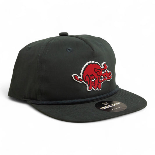 Arkansas Razorbacks 1970’s Classic 3D Classic Rope Hat- Charcoal