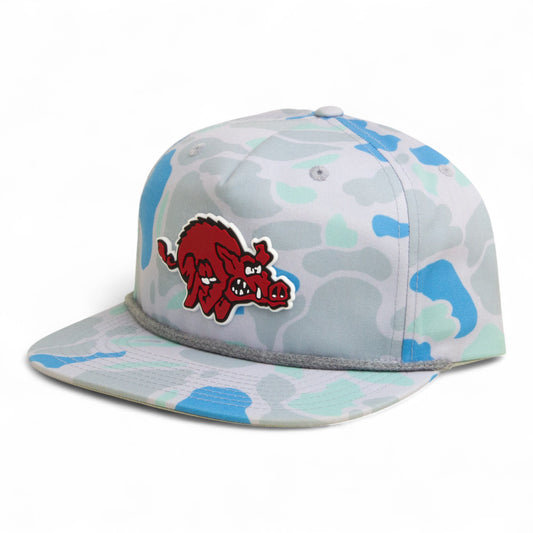 Arkansas Razorbacks 1970’s Classic 3D Umpqua Rope Hat- Saltwater Duck Camo/ Charcoal