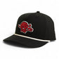 Arkansas Razorbacks 1970’s Classic 3D Five Panel Classic Rope Hat- Black/ White