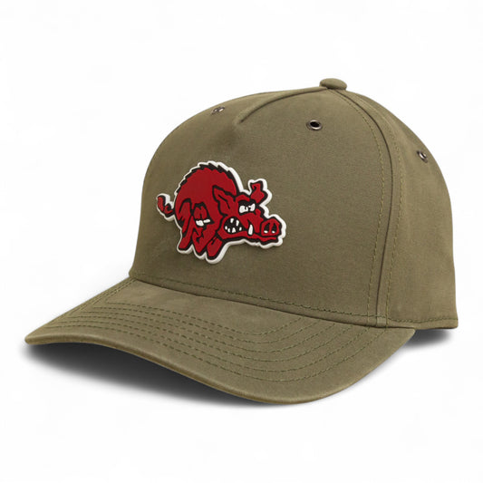 Arkansas Razorbacks 1970’s Classic 3D Snapback Canvas Hat- Olive